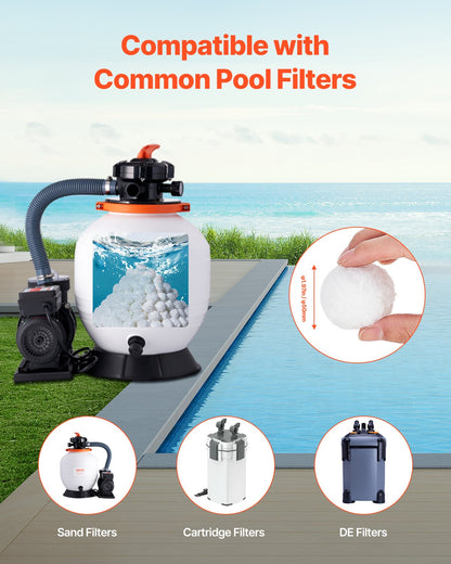 Poolfilterkulor för sandfilterpump 3,5 lbs Återanvändbar för pool