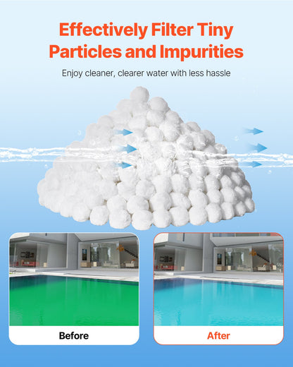 Poolfilterkulor för sandfilterpump 4,6 lbs Återanvändbar för pool