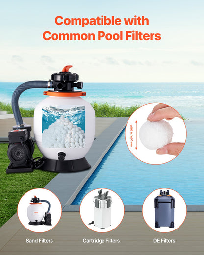 Poolfilterkulor för sandfilterpump 4,6 lbs Återanvändbar för pool