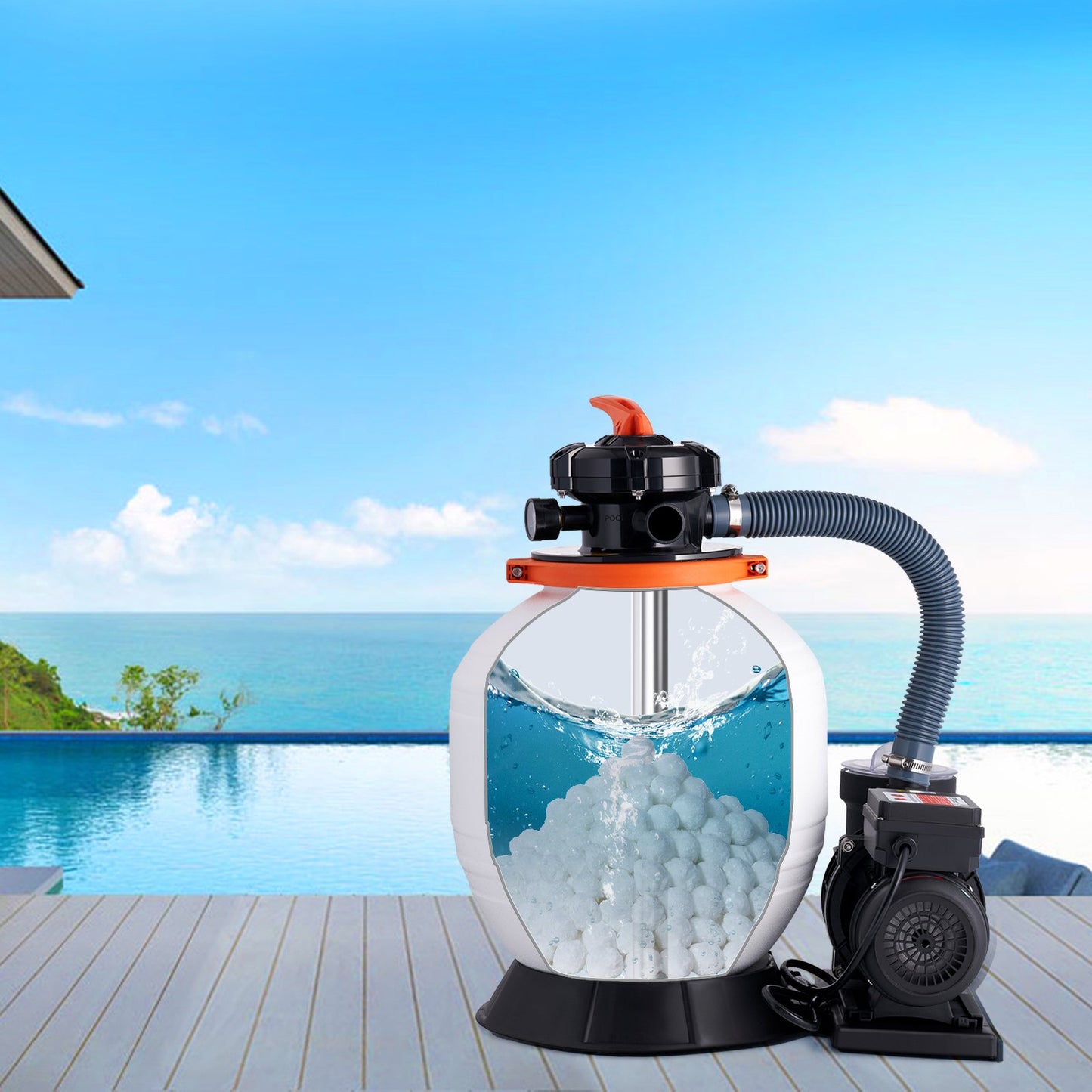 Pool Filter Balls for Sand Filter, 4.6 lbs, Filter Balls Replace Pool Filter Sand, Reusable Polyester Fiber Filter Media Balls with Wash Bag, for Swimming Pool Above Ground Pool Aquarium Tank