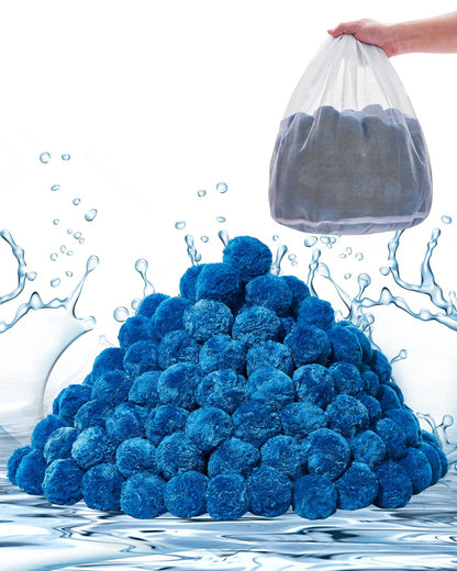 Pool-Filterbälle für Sandfilterpumpe, Pool, 1,4 kg, wiederverwendbar, blau