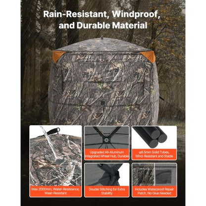 Tragbarer Jagdvorhang transparenter Bodenvorhang für Hirsche, Tragetasche für 2-3 Personen | EU