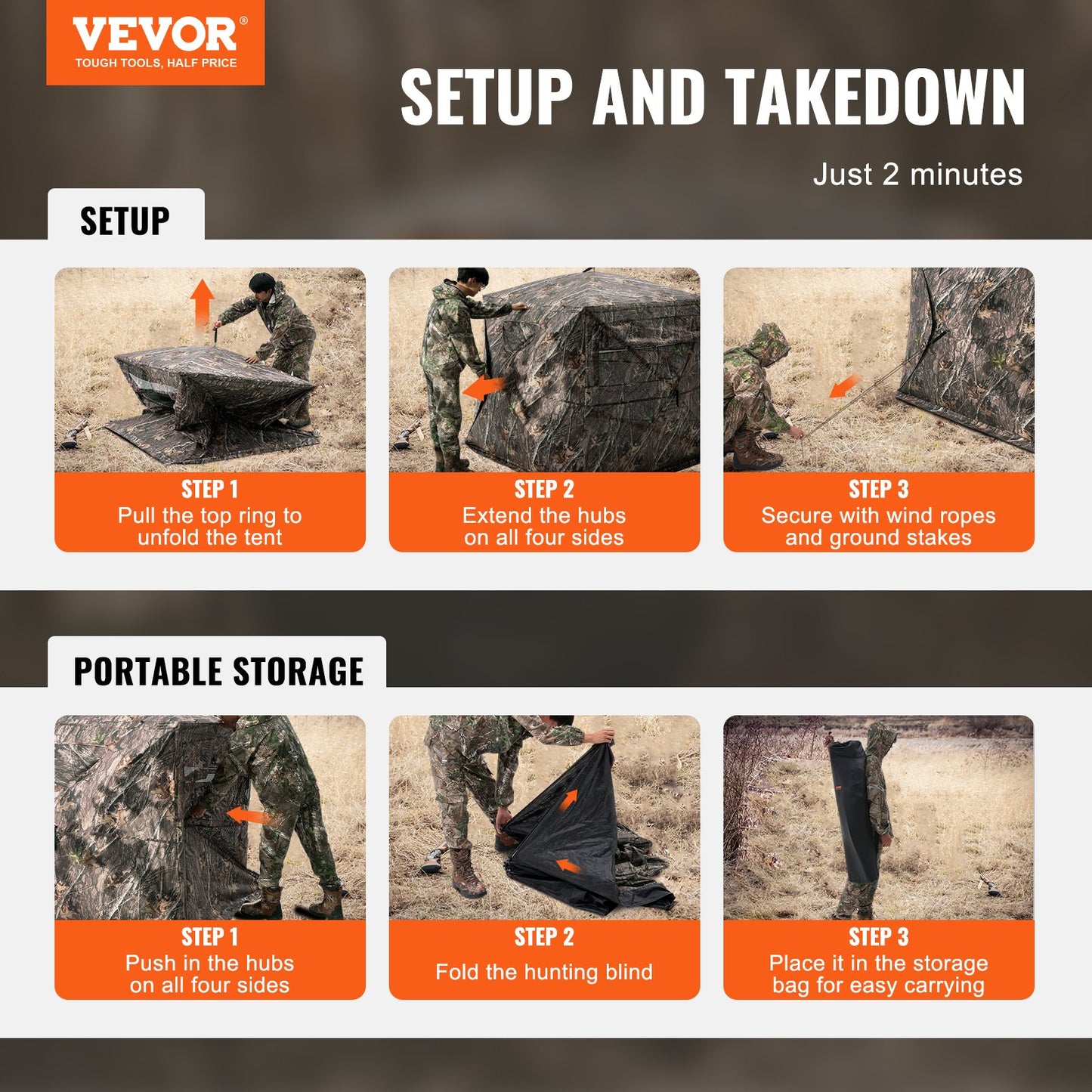 Jagdvorhang 270° transparenter Bodenvorhang Einwegnetz für 4-5 Personen