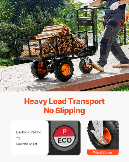 Electric Utility Cart 500lbs Capacity Power Wagon 36V 432W Wheelbarrow