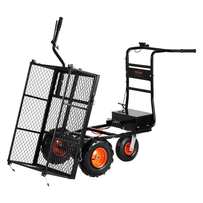 Electric Utility Cart 500lbs Capacity Power Wagon 36V 432W Wheelbarrow