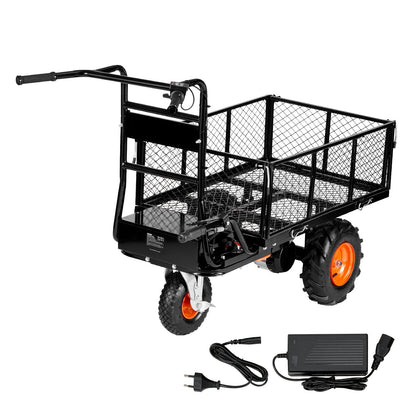 Electric Utility Cart 500lbs Capacity Power Wagon 36V 432W Wheelbarrow
