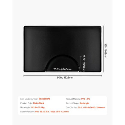 Salongsmatta för hårstylist 1525 x 915 mm Rektangulär salongsmatta 23 mm tjock |  EU