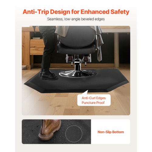 Salongsmatta för hårstylist 1225 x 1505 mm Hexagonig salongsmatta 13 mm tjock |  EU