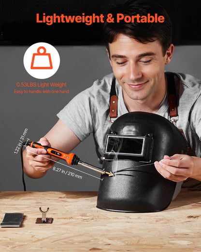 Kunststoffschweißset 60W/100W Kunststoffschweißset mit 3 Spitzen und 20 Stäben