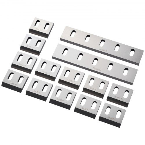 Shredder Blades, Alloy Steel Shredder Machine Blade Kit with 12 Rotating and 2 Fixed Blades, High-Hardness SKD-11 Blade, Compatible with Model 400 Plastic Grinder, for ABS, PP, PVC & Nylon