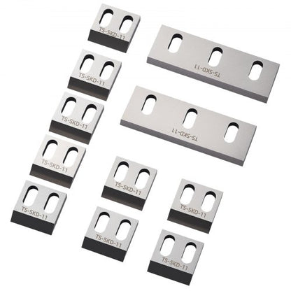 Shredder Blades, Alloy Steel Shredder Machine Blade Kit with 9 Rotating and 2 Fixed Blades, High-Hardness SKD-11 Blade, Compatible with Model 180 Plastic Grinder, for ABS, PP, PVC & Nylon