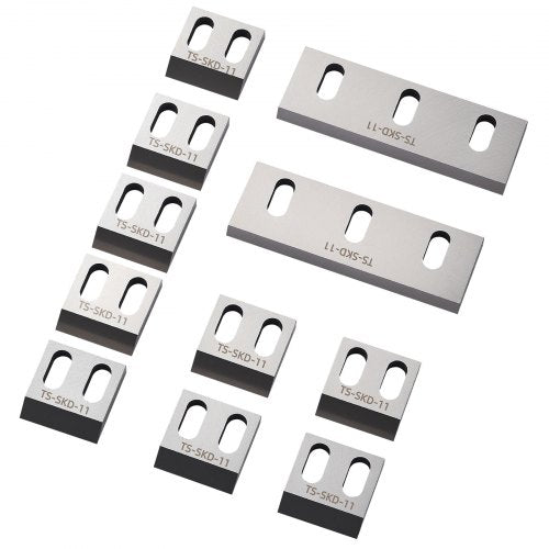 Shredder Blades, Alloy Steel Shredder Machine Blade Kit with 9 Rotating and 2 Fixed Blades, High-Hardness SKD-11 Blade, Compatible with Model 180 Plastic Grinder, for ABS, PP, PVC & Nylon