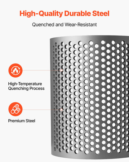 Screen Mesh for Plastic Shredder, High-Quality Steel Durable Mesh, 0.39 in/10 mm High-Precision Aperture Screen, Compatible with Model 300 Plastic Grinder, Suitable for Medium Particle Recycling