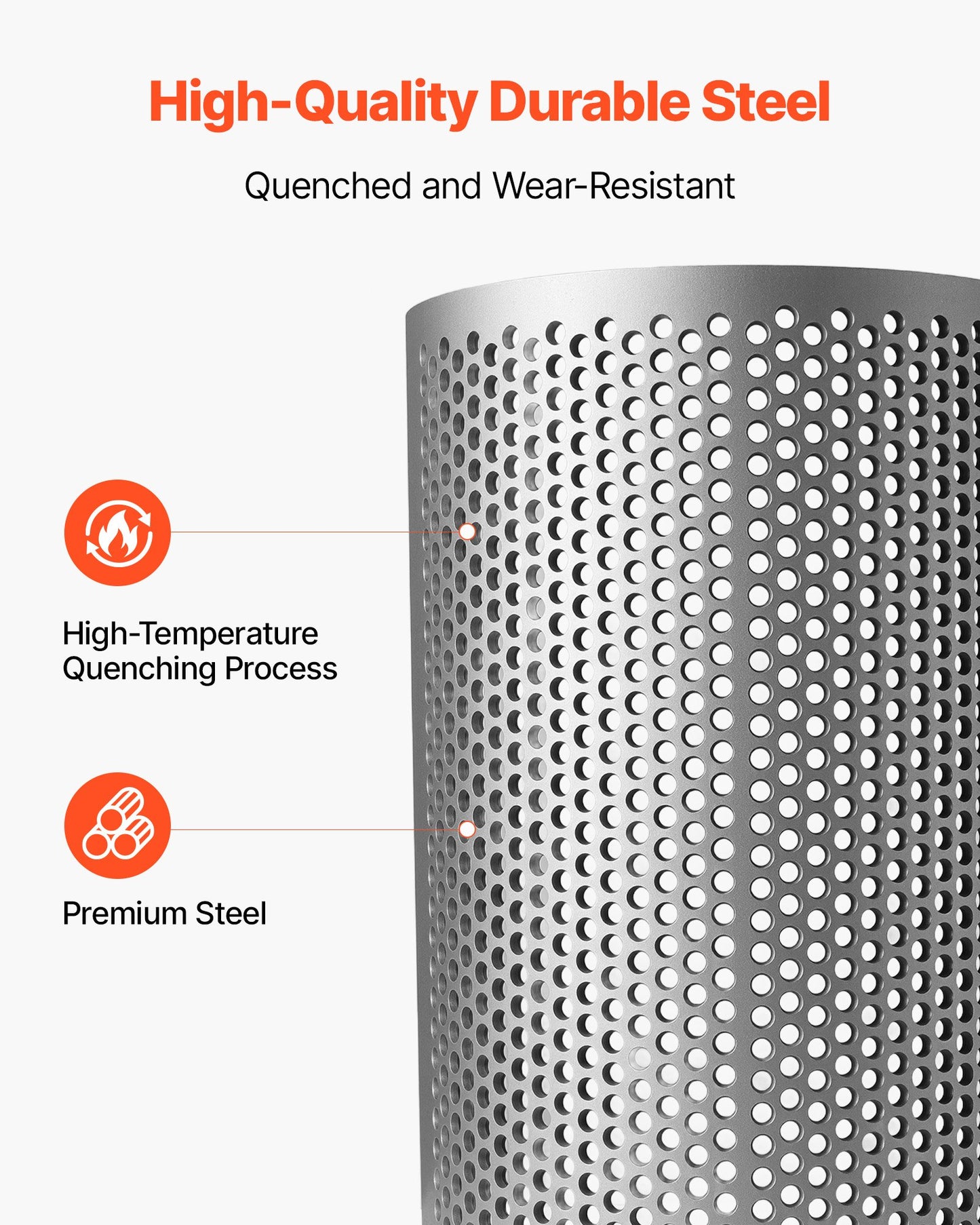 Screen Mesh for Plastic Shredder, High-Quality Steel Durable Mesh, 0.236 in/6 mm High-Precision Aperture Screen, Compatible with Model 250 Plastic Grinder, Suitable for Micro Particle Recycling