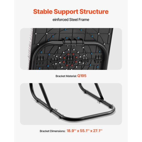 Axtwurfspiel Kunststoffbürste Zielscheibe 8 Wurfäxte Set Stahlrahmen | EU