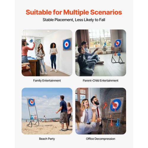 Axtwurfspiel Kunststoffbürste Zielscheibe 8 Wurfäxte Set Stahlrahmen | EU