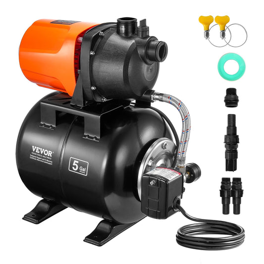 1HP Shallow Well Pump med trycktank 1000GPH bevattningsförstärkningspump