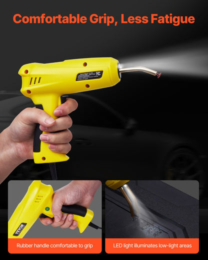 Kunststoffschweißgerät, 220 W, Kunststoffschweißpistolen-Set mit 800 Klammern und 56 Stäben