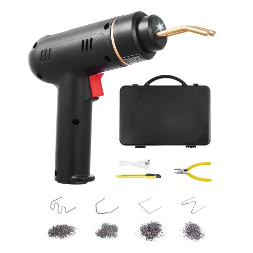 Cordless Plastic Welder, 120W Plastic Welding Gun with 400PCS 4 Types Hot Staples, Rechargeable Hot Staple Welding Gun, Plastic Car Bumper Repair Kit for Kayak, Toys, Plastic Crack Repair