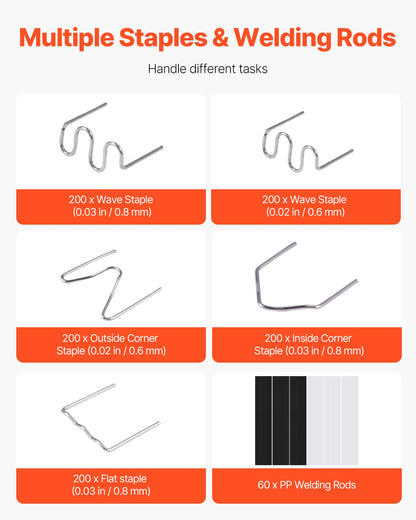 Plastic Welder Kit Deluxe, 100W Plastic Welding Gun + 60 W/100W Soldering Iron, Professional Plastic Repair Welding Tool with 1000PCS Hot Staples & 60 Rods for Car Bumper Kayak Electronics Toys