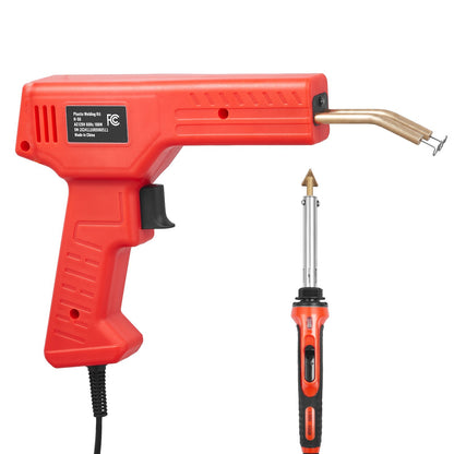 Kunststoffschweißset, 100 W Kunststoffschweißpistole und -kolben, 1000 Klammern und 60 Stäbe