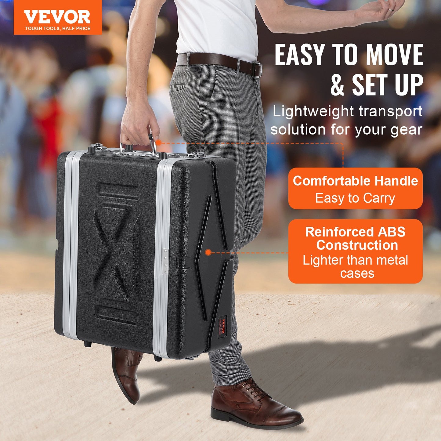 4U Rack Case Server Rack Schrank 14 in Tiefe mit ABS-Konstruktion Griff