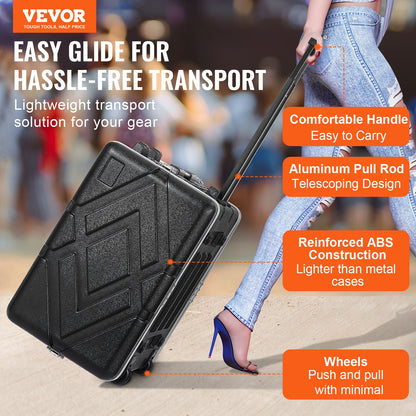 6U Rack Case Server Rack Cabinet 19 i djup med ABS konstruktionshandtag