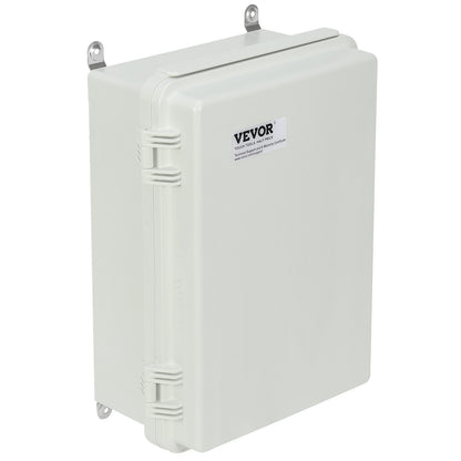 Outdoor Electrical Junction Box, 11.81 x 7.87 x 7.08 inches, ABS Plastic Electrical Box with Hinged Stainless Steel Latch, IP67 Dustproof Waterproof for Outdoor Electrical Projects