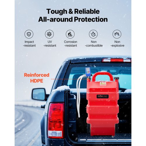 Fuel Caddy 16 Gallon Portable Fuel Tank with 12V DC Electric Transfer Pump | EU