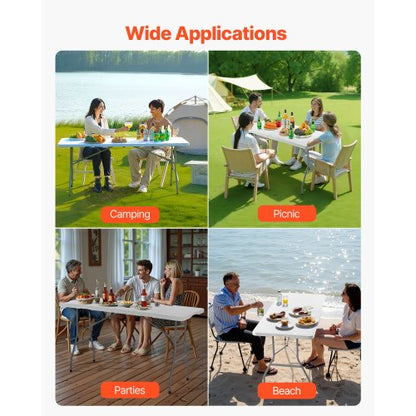 180 cm Kunststoff Klapp Picknick Tisch Tragbare Griff Indoor Outdoor