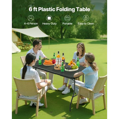180 cm Kunststoff Klapp Picknick Tisch Tragbare Griff Indoor Outdoor