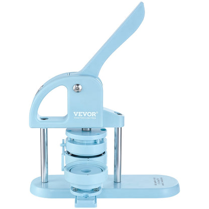 Button Maker, 1/1.25/2.28 inch (25/32/58 mm) 3-In-1 Pin Maker, 300pcs Button Parts, Button Maker Machine with Panda Magic Book, Ergonomic Bow Handle Punch Press Kit, For Kids DIY Gifts, Blue