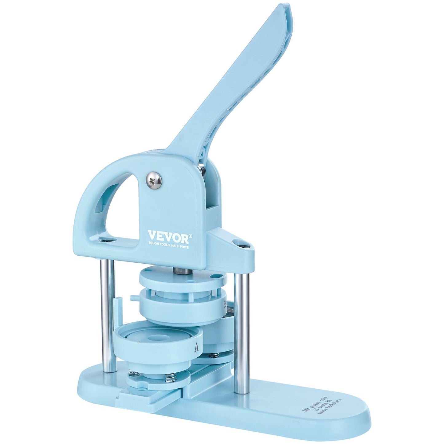 Button Maker, 1/1.25/2.28 inch (25/32/58 mm) 3-In-1 Pin Maker, 300pcs Button Parts, Button Maker Machine with Panda Magic Book, Ergonomic Bow Handle Punch Press Kit, For Kids DIY Gifts, Blue