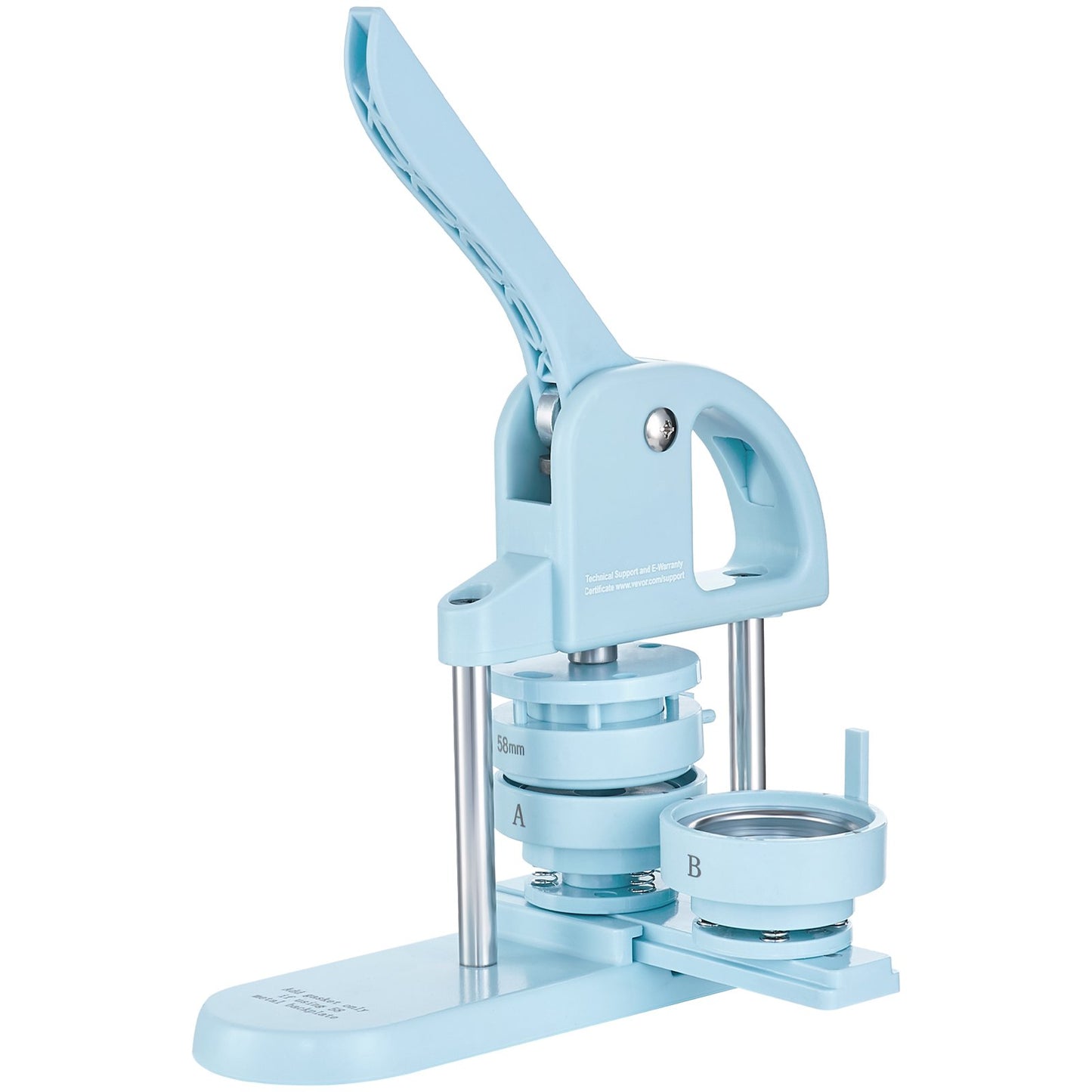 Button Maker, 1/1.25/2.28 inch (25/32/58 mm) 3-In-1 Pin Maker, 300pcs Button Parts, Button Maker Machine with Panda Magic Book, Ergonomic Bow Handle Punch Press Kit, For Kids DIY Gifts, Blue