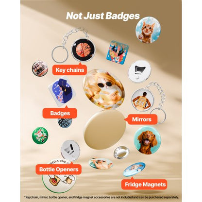 Knappmaskin Nåltillverkare 50 x 50 mm Fyrkantig 100 st Knappdelar |  EU