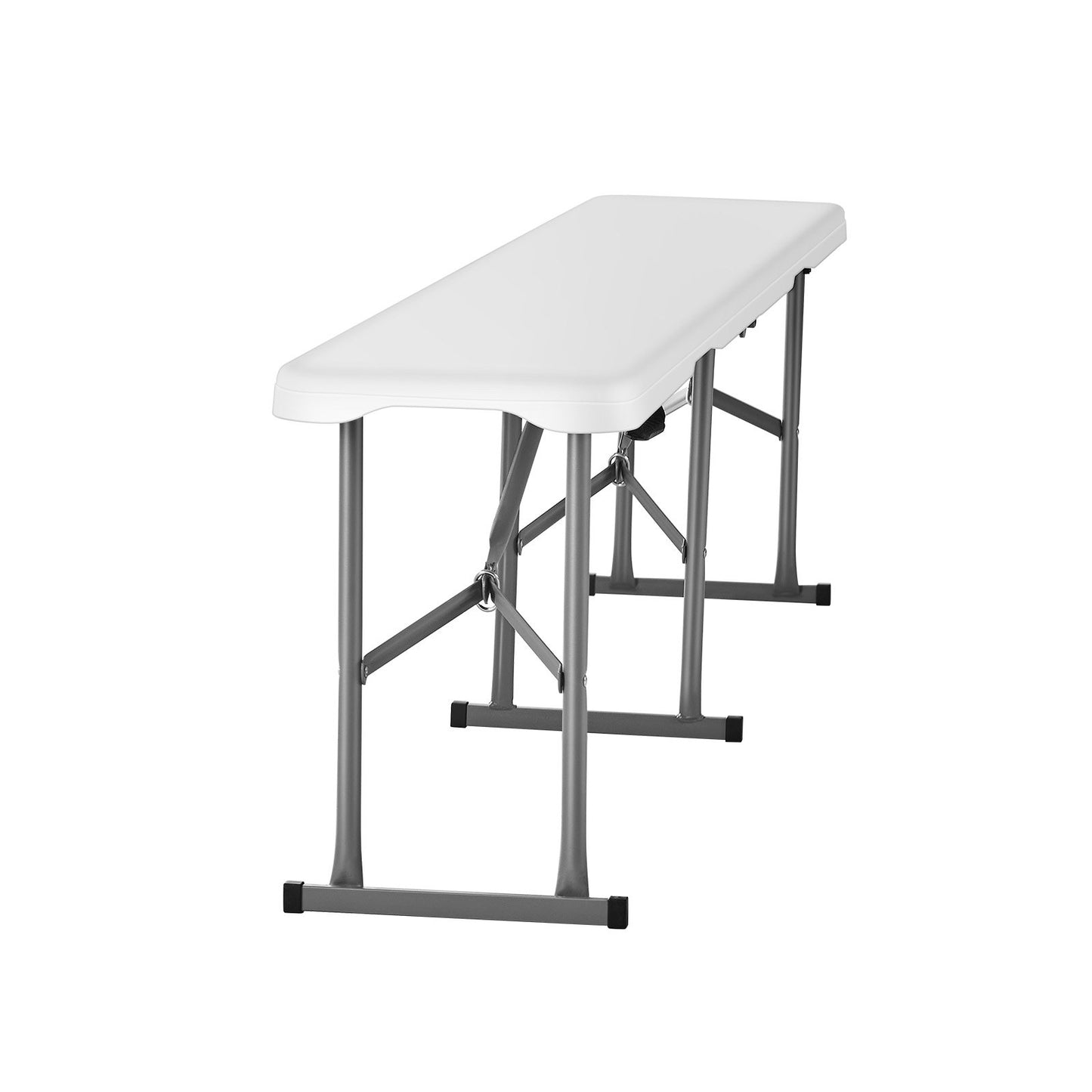 Folding Bench Plastic Portable Outdoor Picnic Garden 183 cm Bench White