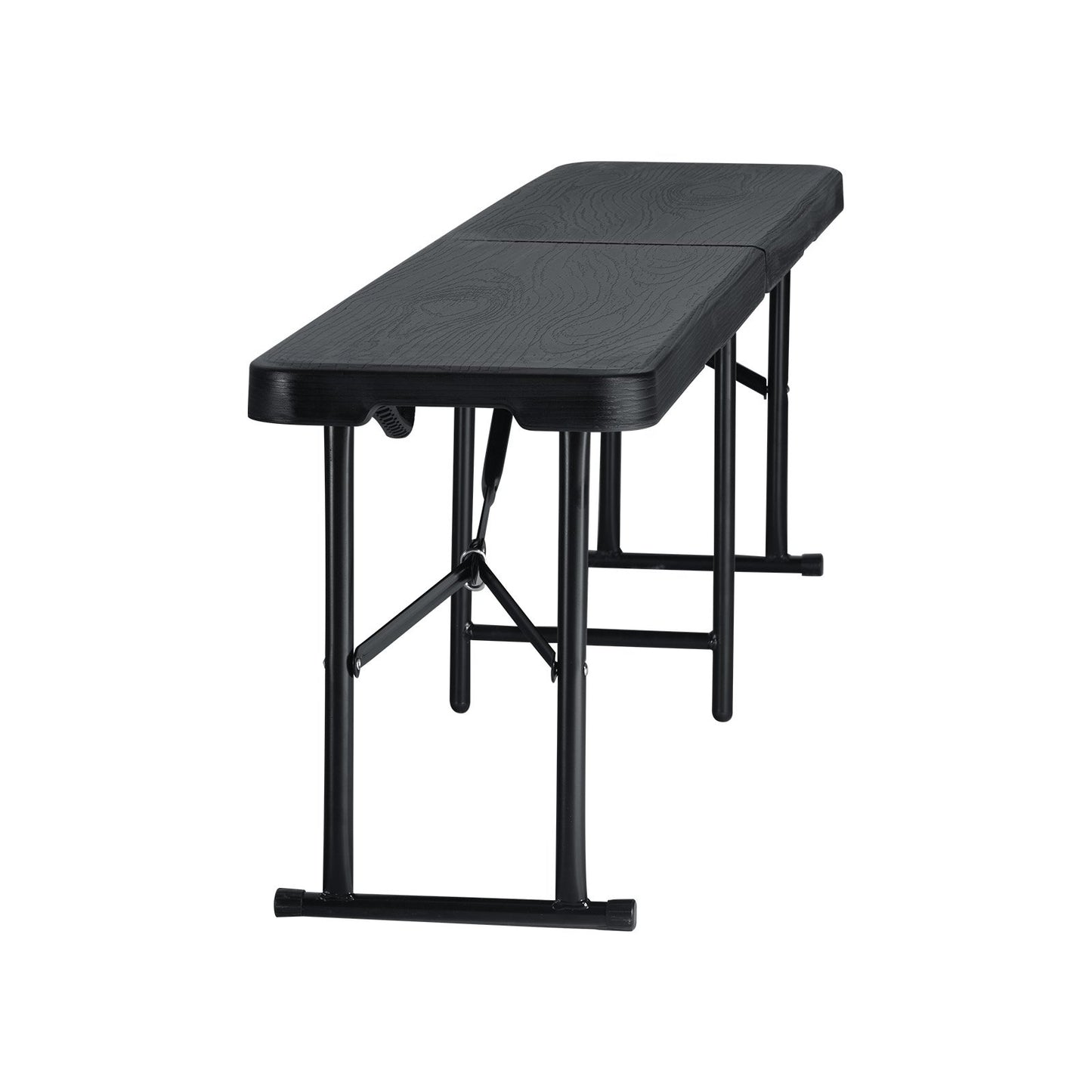 6FT Foldable Plastic Bench Portable Outdoor Bench for Picnic Camping Garden