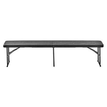 6FT Foldable Plastic Bench Portable Outdoor Bench for Picnic Camping Garden
