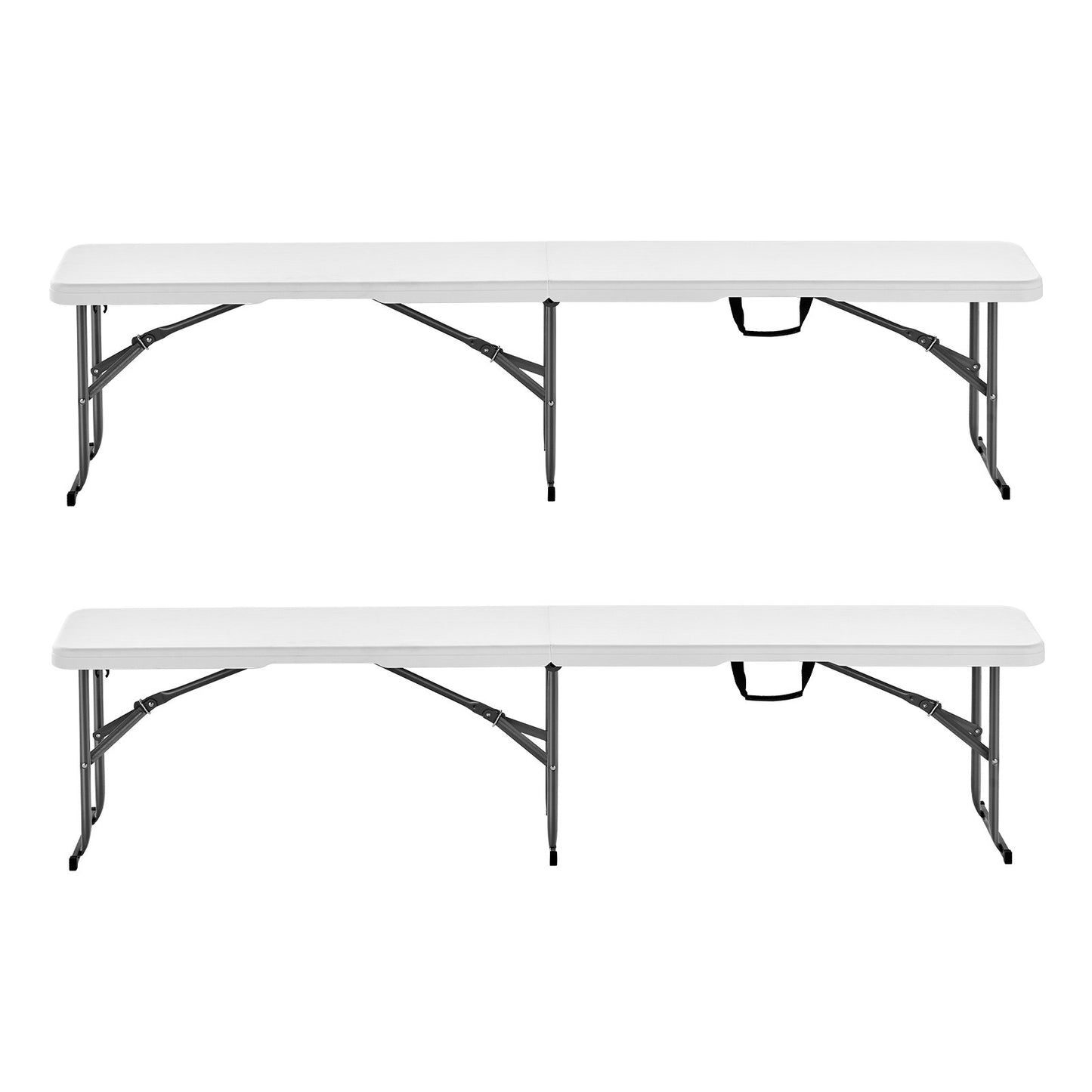 6FT Plastic Folding Bench Portable Outdoor Bench for Picnic Camping 2pcs