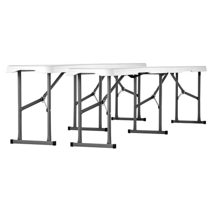 6FT Plastic Folding Bench Portable Outdoor Bench for Picnic Camping 2pcs