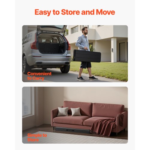 hopfällbar plastbänk, 1,8 meter bärbar bänk för utomhuspicknick, fest, camping, middag, hopfällbar slät HDPE-sits för trädgårdsfotboll, mångsidiga underhållningsaktiviteter, 2-pack, 2 bärväskor, svart |  EU