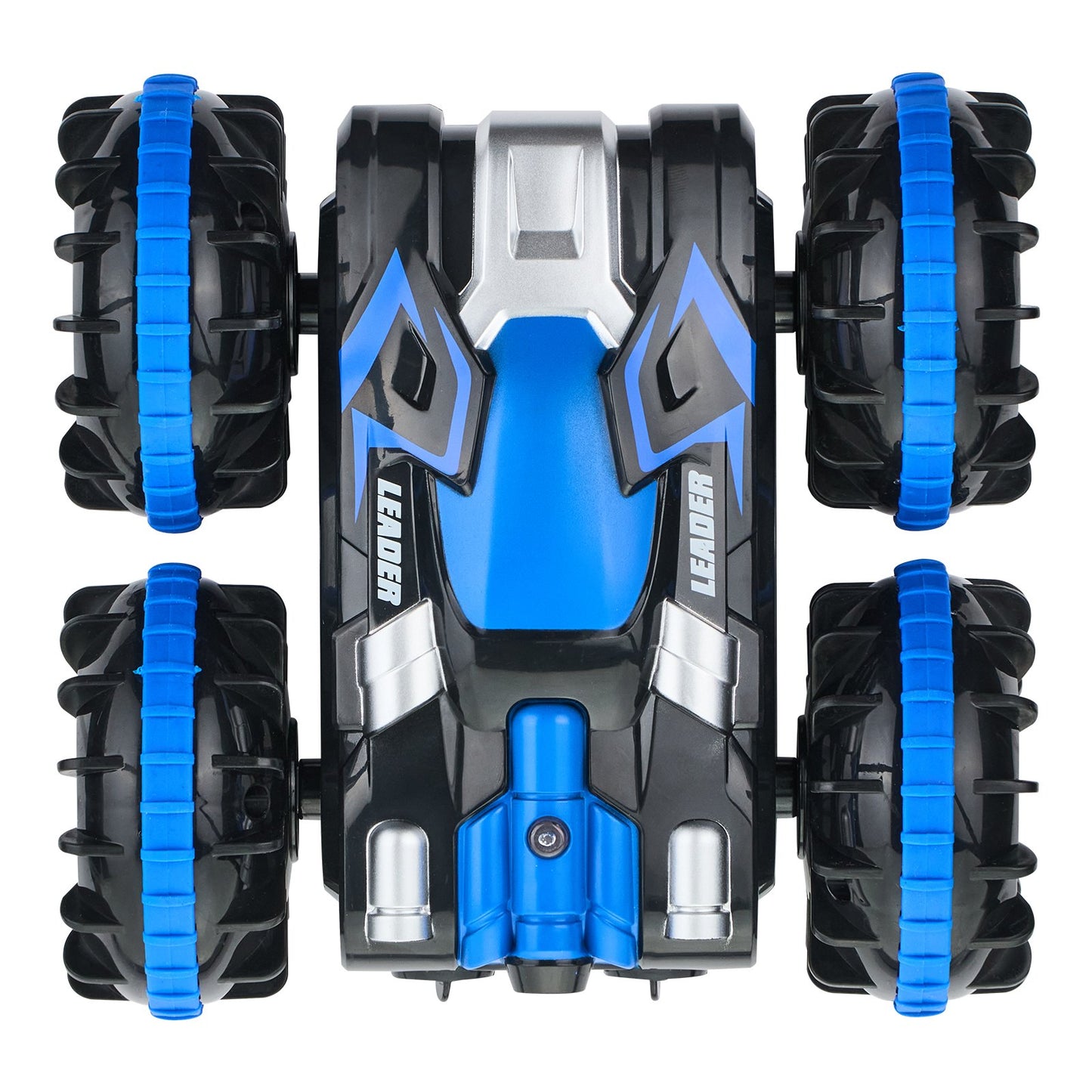 Amfibie Fjärrkontroll Bilbåt 2,4 GHz 4WD RC Båt Barn Vuxna Blå