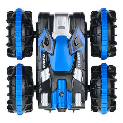 Amfibie Fjärrkontroll Bilbåt 2,4 GHz 4WD RC Båt Barn Vuxna Blå