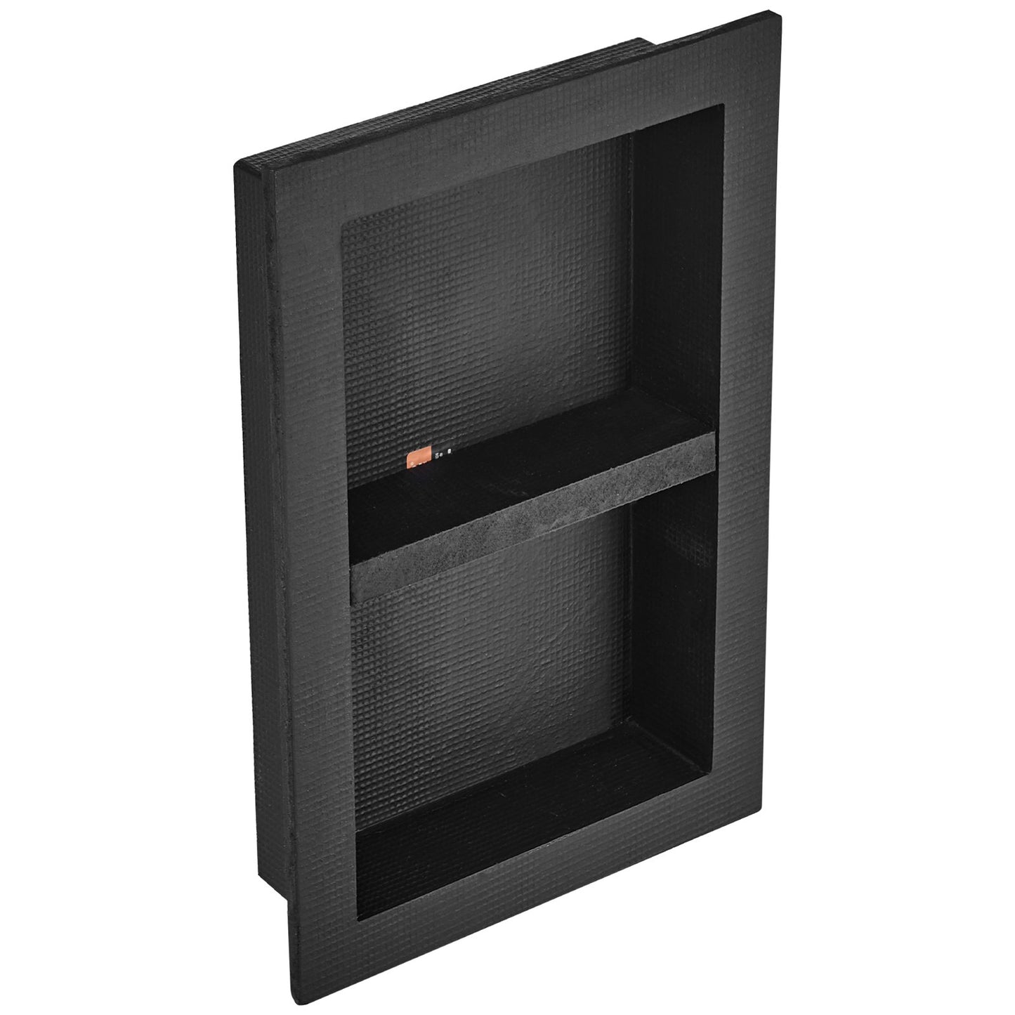 Shower Niche Ready for Tile 16" x 24", Double Shelf Organizer, Square Corners Wall-inserted Niche Recessed, Sealed Protection Modern Soap Storage Niche for Shower Bathroom, Black