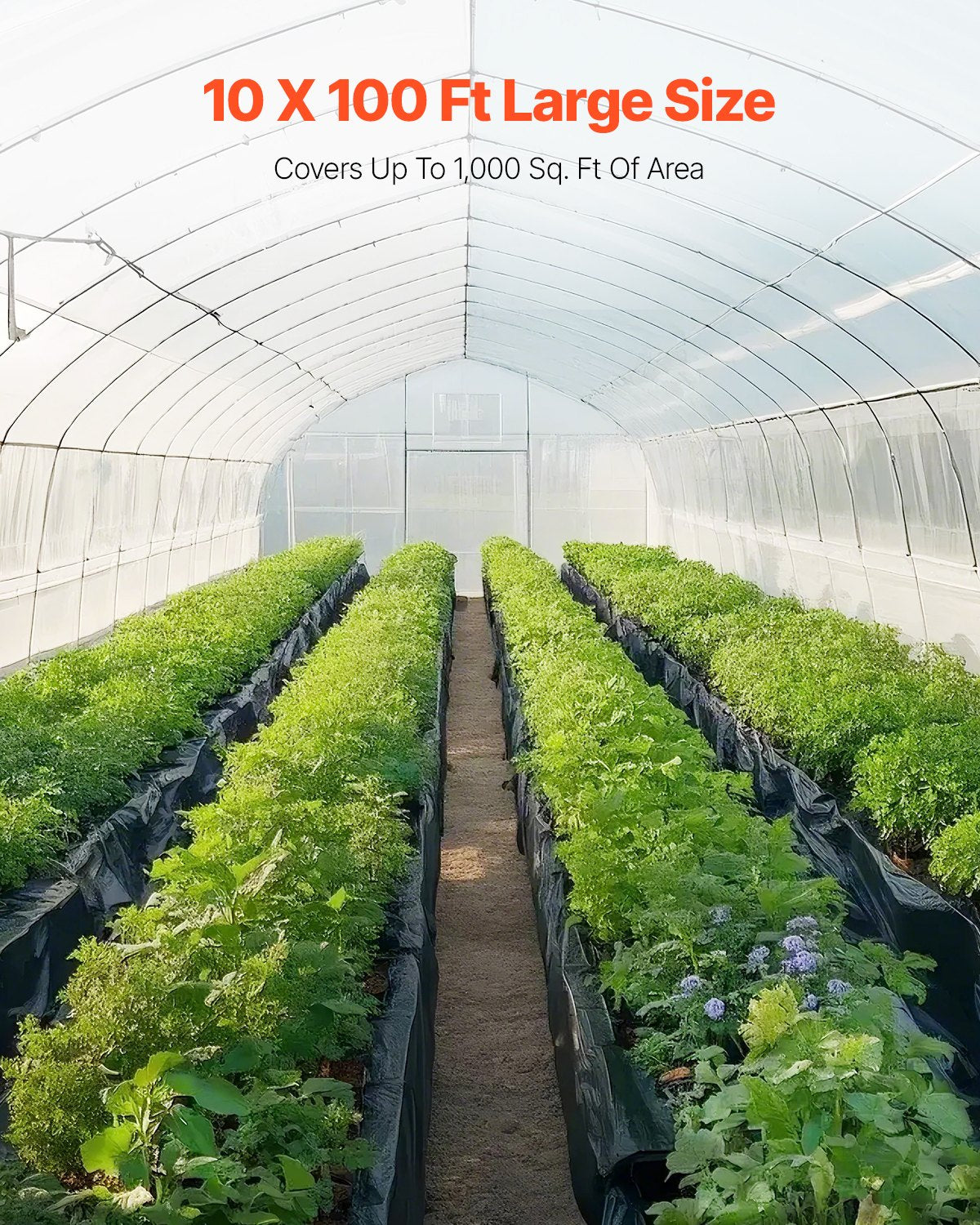 10Mil plastfolierulle 10 x 100 FT Heavy Duty Polyeten Svart