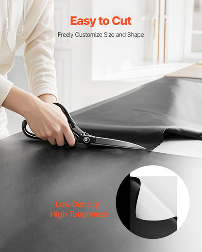 14Mil plastfolierulle 10 x 100 FT Heavy Duty Film Svart & Vit