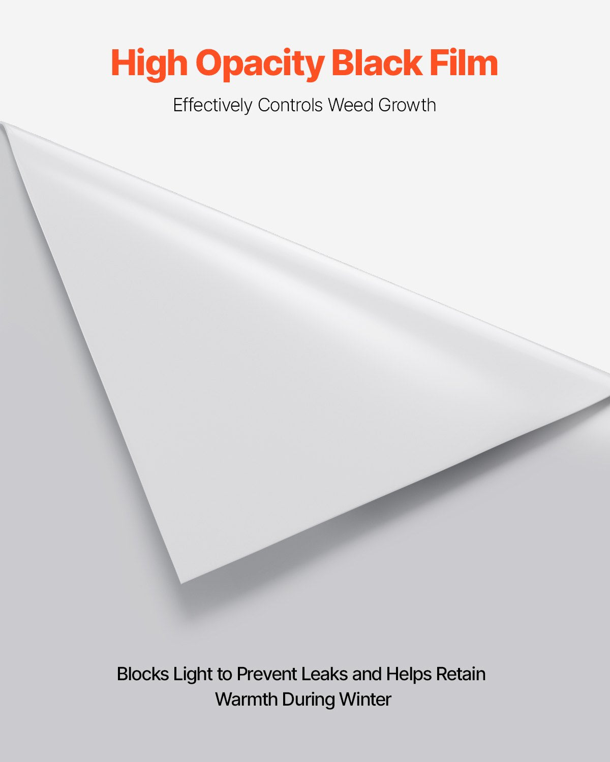 8Mil plastfolierulle 6,5 x 164 FT Heavy Duty polyetengrå