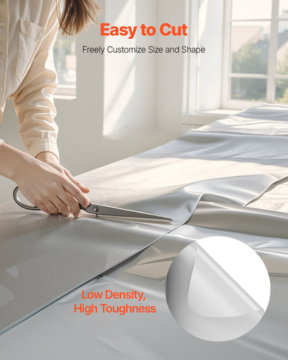 8Mil plastfolierulle 6,5 x 164 FT Heavy Duty polyetengrå