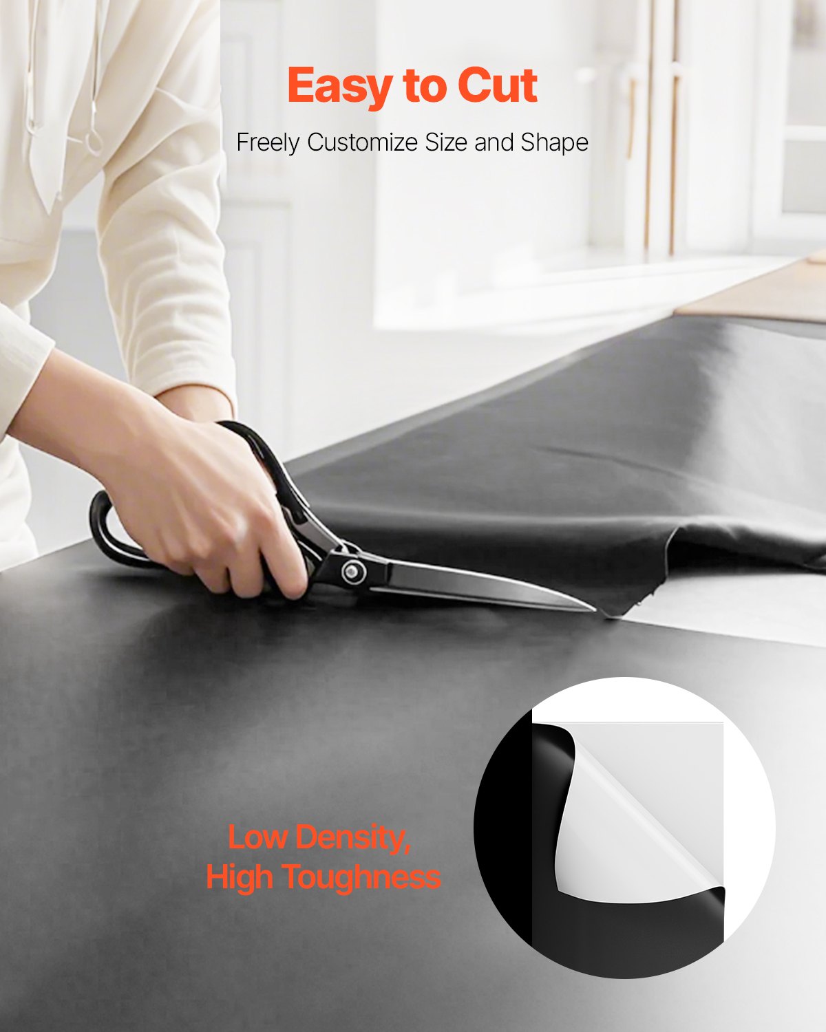 10Mil Kunststofffolienrolle 10 x 65 FT Hochleistungsfolie Schwarz &amp; Weiß