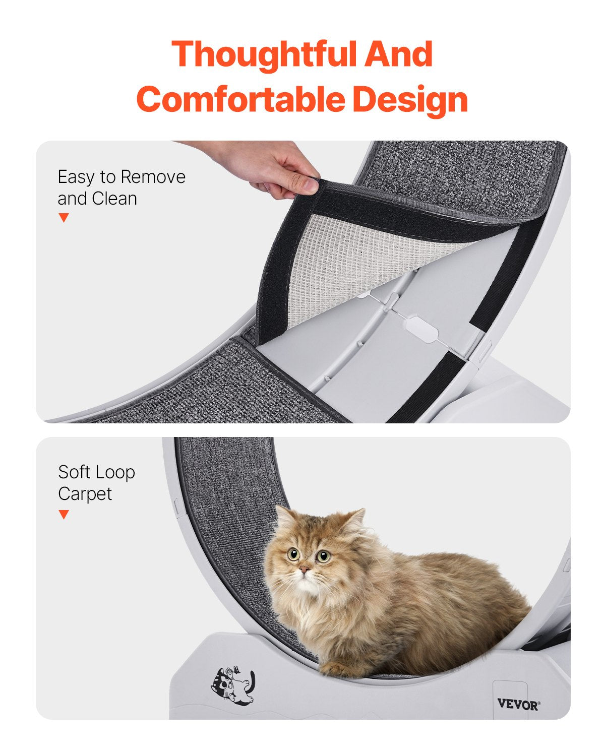 Cat Träningshjul 31.5 i Large Indoor Cat Running Wheel Löpband Vit